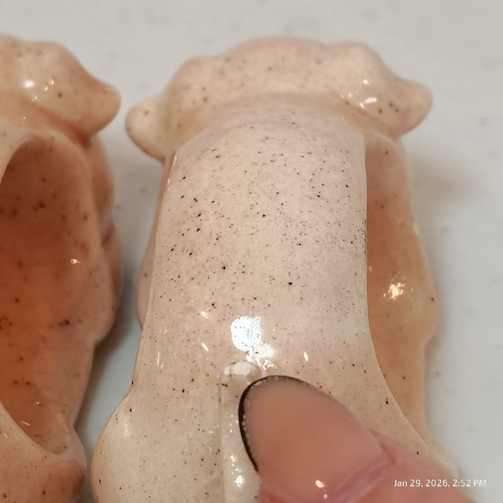 Napkin Holders Pig Piggies Pink Ceramic Farmhouse Barnyard Animals SET OF 2 - Picture 3 of 4